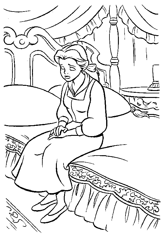 Beauty and the beast coloring pages