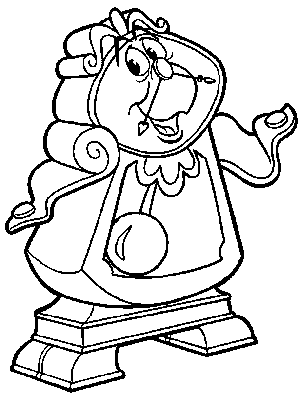 Beauty and the beast coloring pages