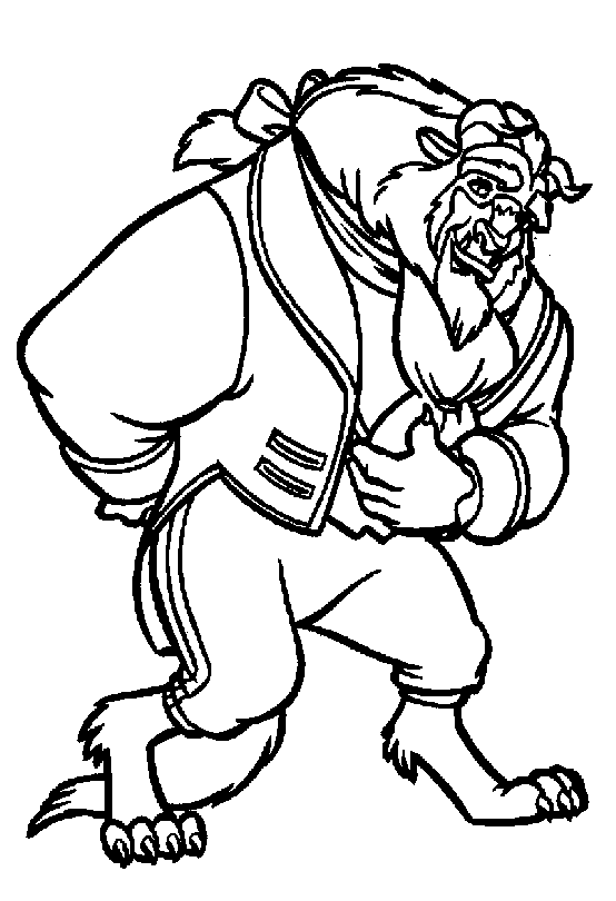 Beauty and the beast coloring pages