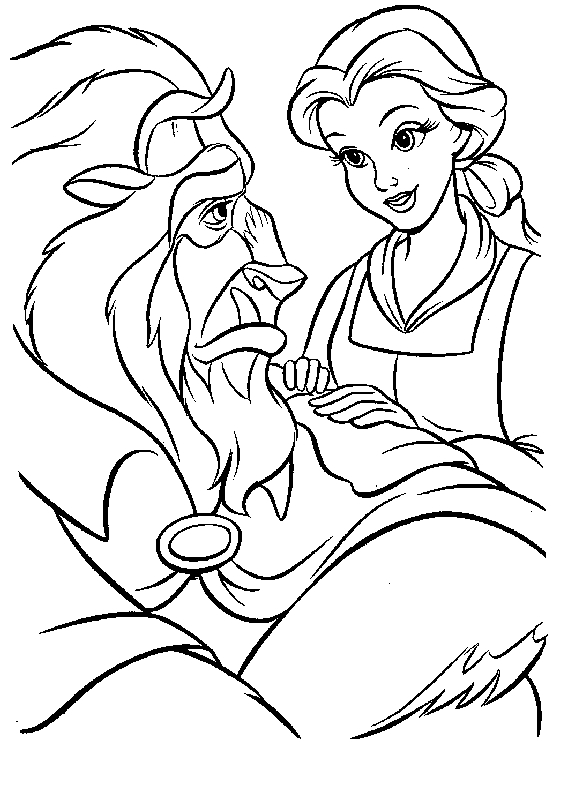 Beauty and the beast coloring pages