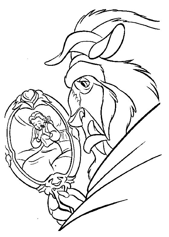 Beauty and the beast coloring pages