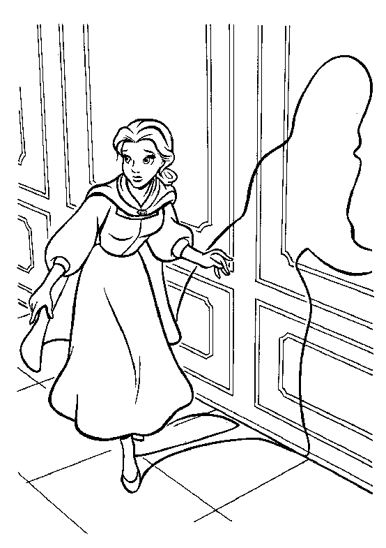 Beauty and the beast coloring pages