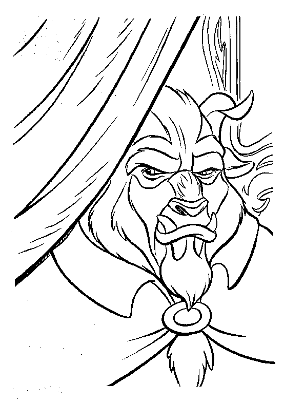 Beauty and the beast coloring pages