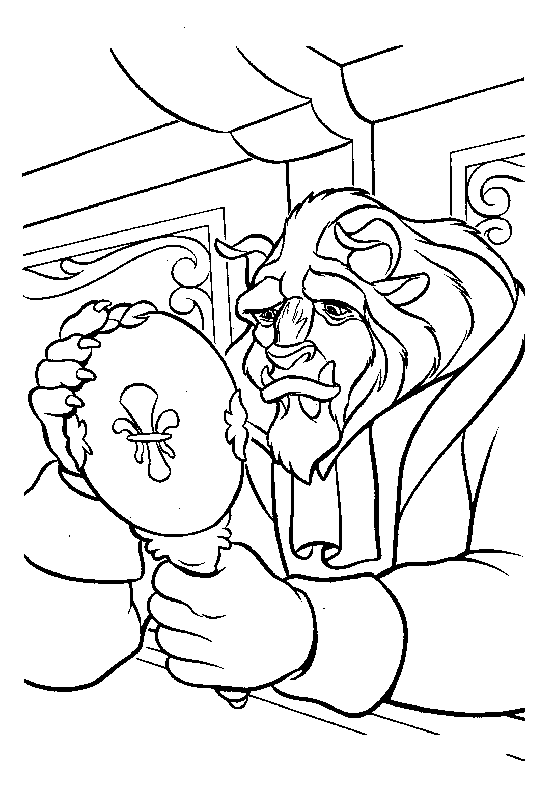 Beauty and the beast coloring pages