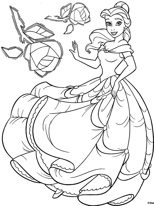 Beauty and the beast coloring pages