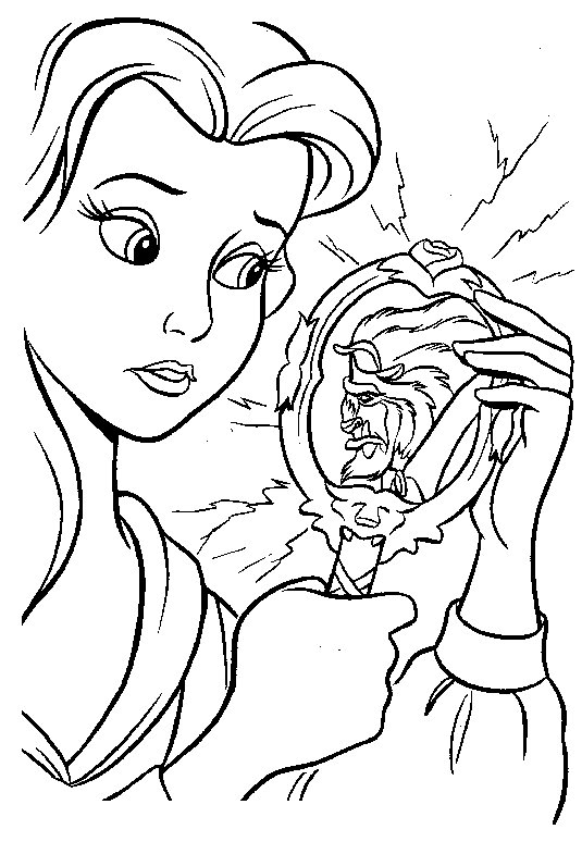 Beauty and the beast coloring pages