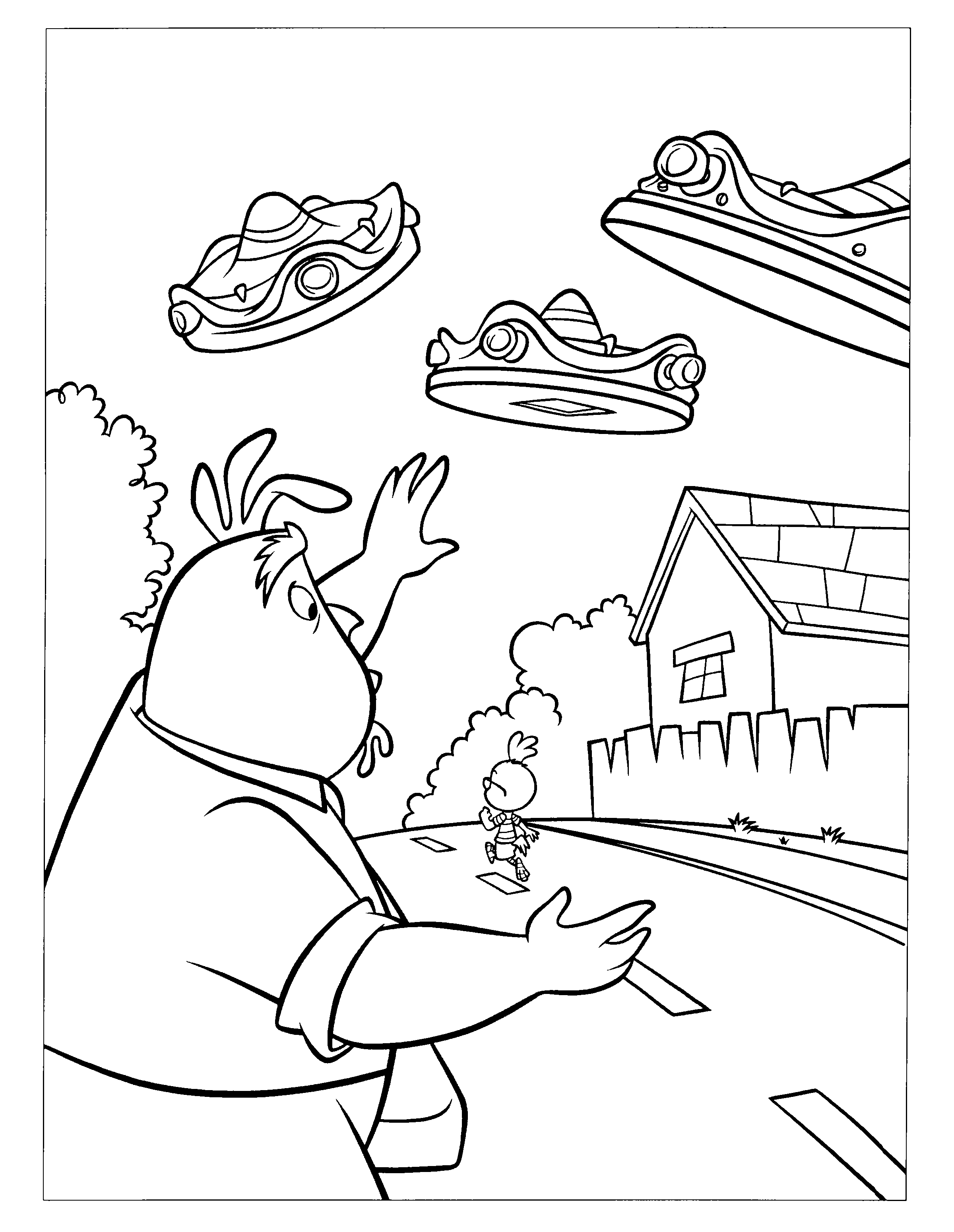 Chiken little coloring pages