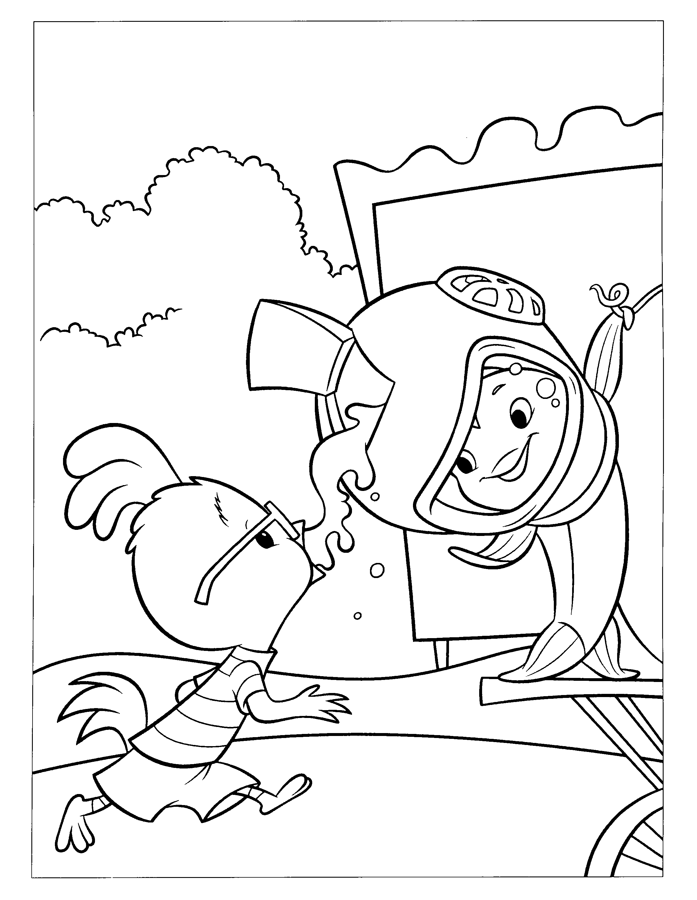 Chiken little coloring pages