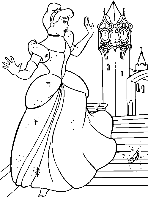 Cinderella coloring pages