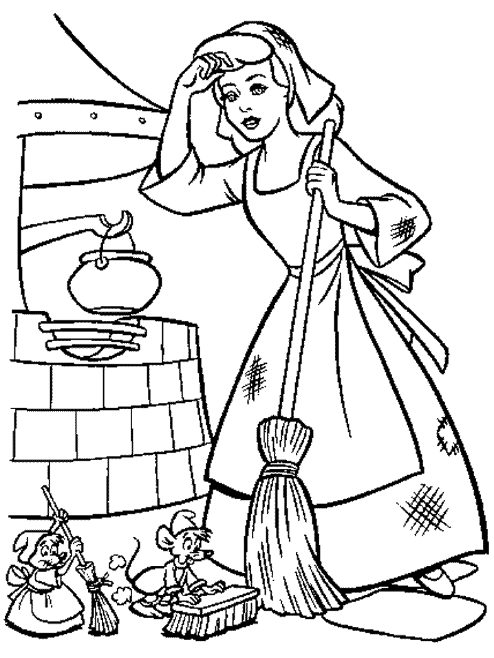 Cinderella coloring pages