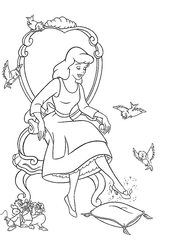 Cinderella coloring pages