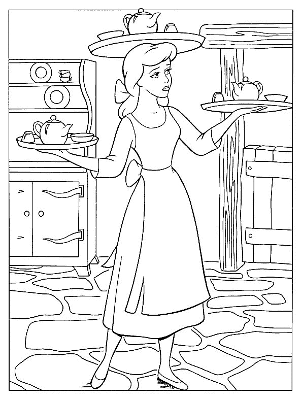 Cinderella coloring pages