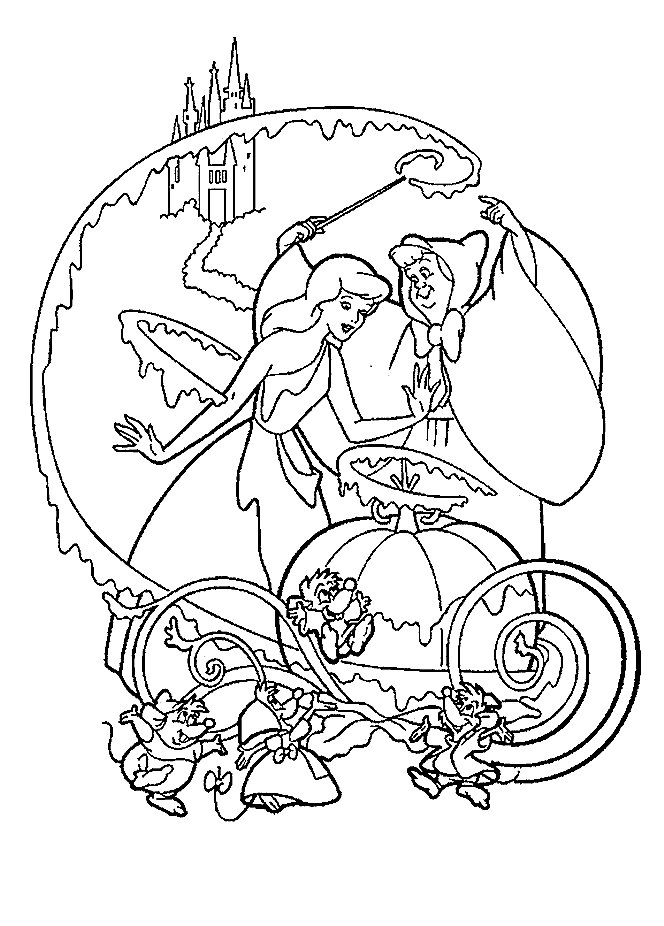 Cinderella coloring pages