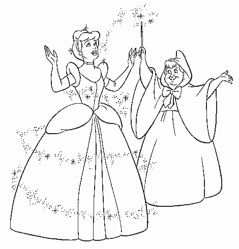 Cinderella coloring pages