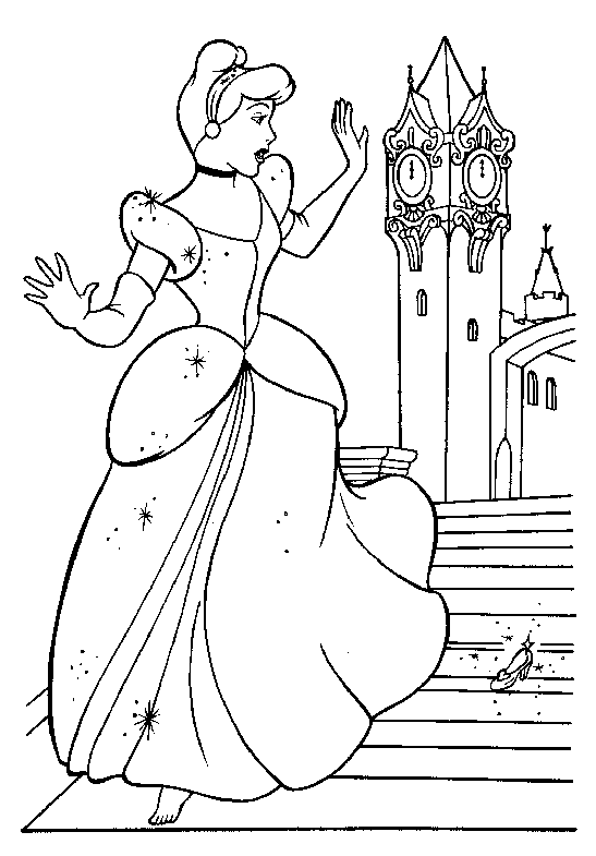 Cinderella coloring pages