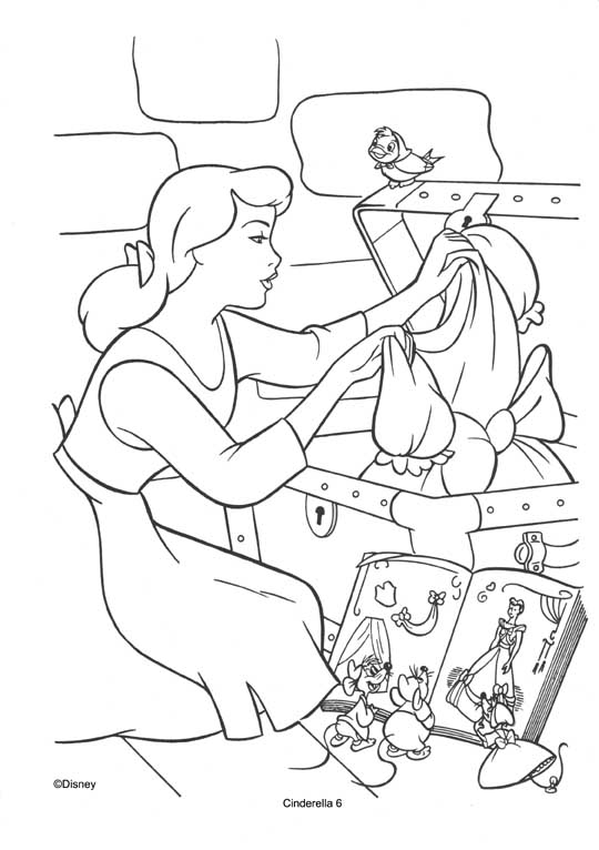 Cinderella coloring pages