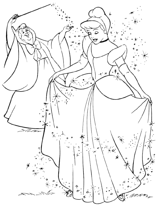 Cinderella coloring pages