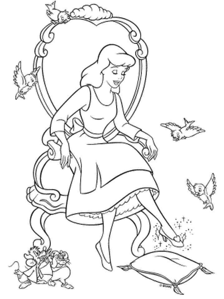 Cinderella coloring pages