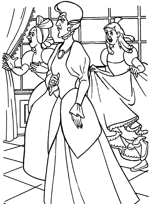 Cinderella coloring pages