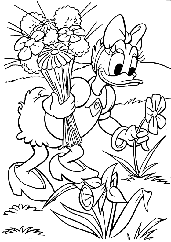 Daisy duck coloring pages