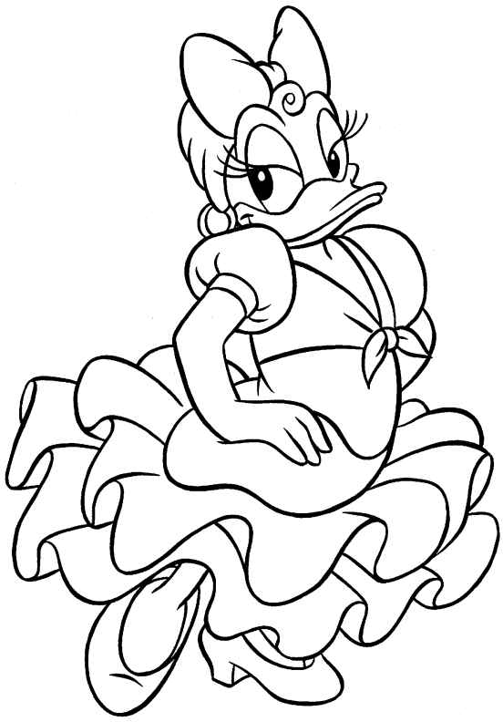 Daisy duck coloring pages