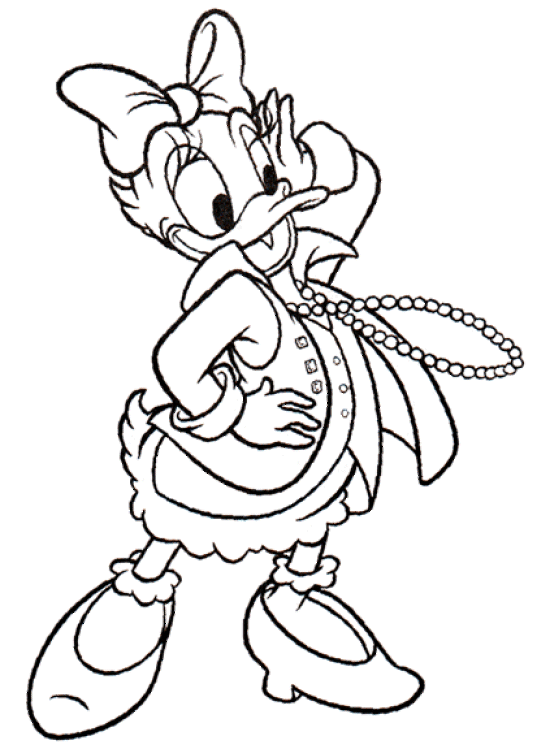 Daisy duck coloring pages