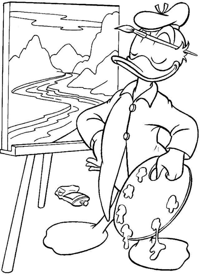 Donald duck coloring pages