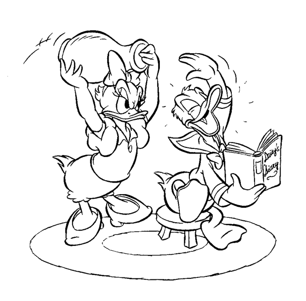 Donald duck coloring pages