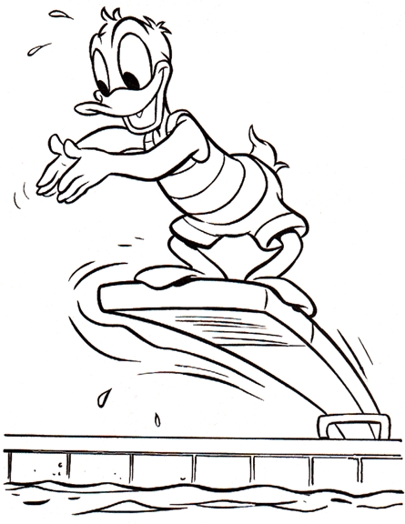 Donald duck coloring pages