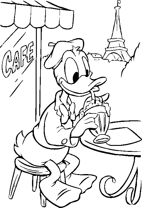 Donald duck coloring pages