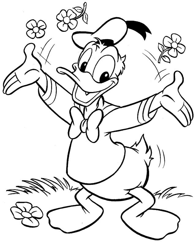 Donald duck coloring pages