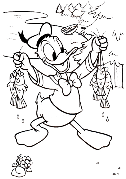 Donald duck coloring pages