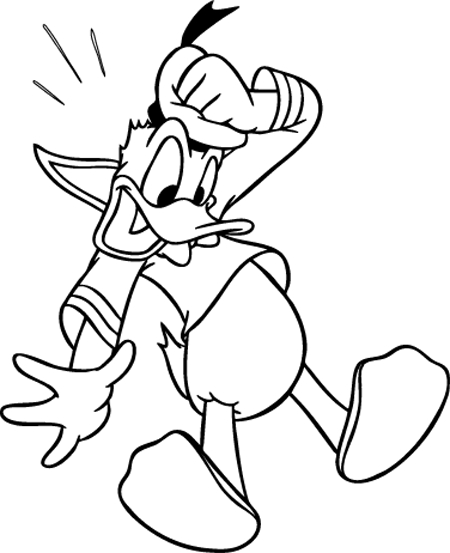 Donald duck coloring pages