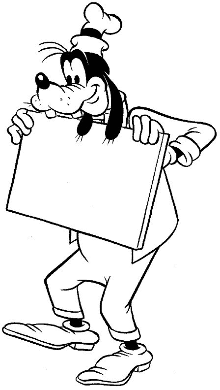 Goofy coloring pages