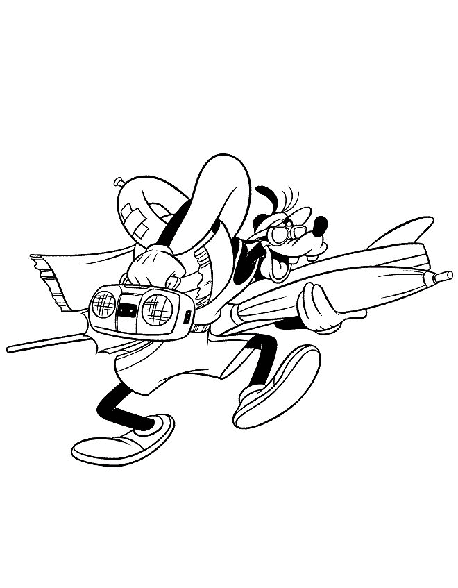 Goofy coloring pages