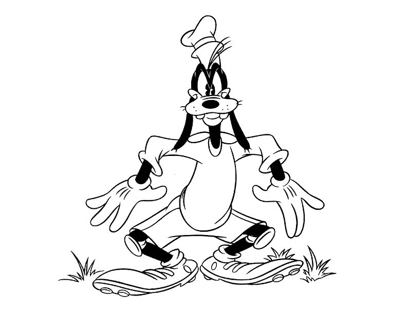 Goofy coloring pages