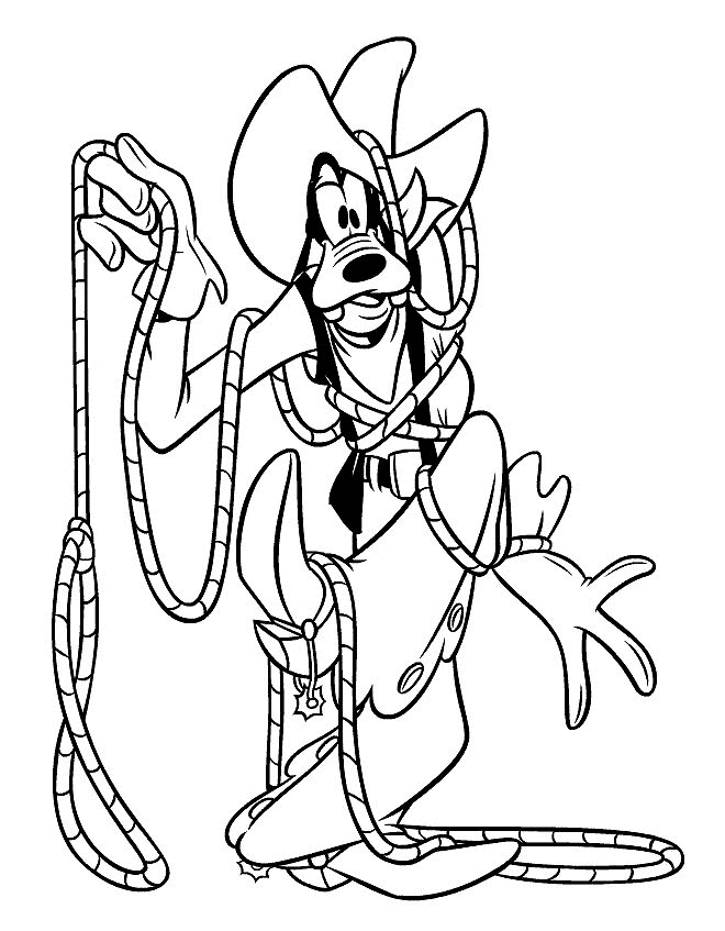 Goofy coloring pages