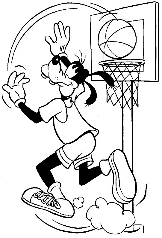 Goofy coloring pages