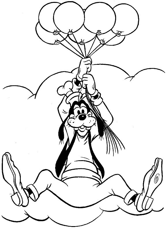 Goofy coloring pages