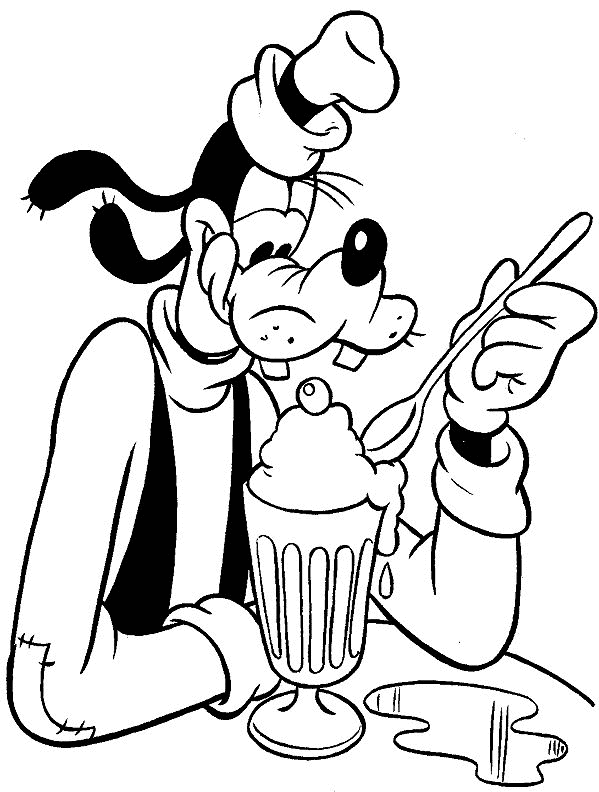 Goofy coloring pages