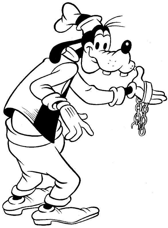 Goofy coloring pages