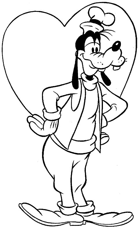 Goofy coloring pages