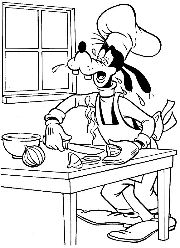 Goofy coloring pages