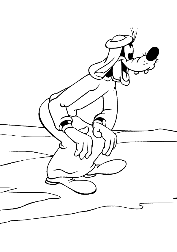 Goofy coloring pages