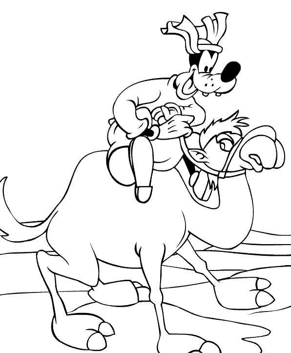 Goofy coloring pages