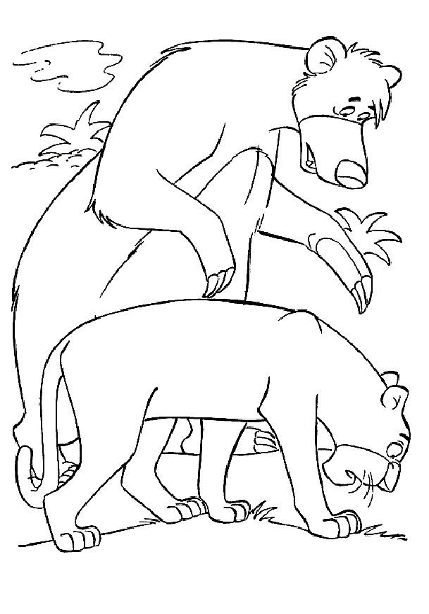 Junglebook coloring pages