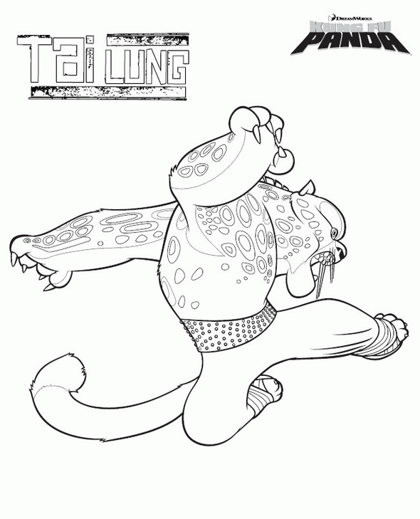 Kung fu panda coloring pages