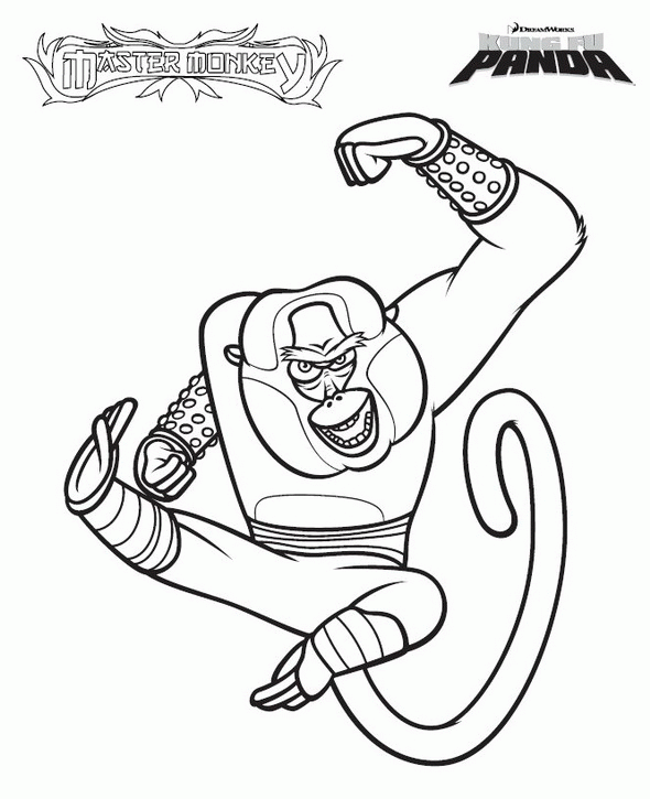 Kung fu panda coloring pages