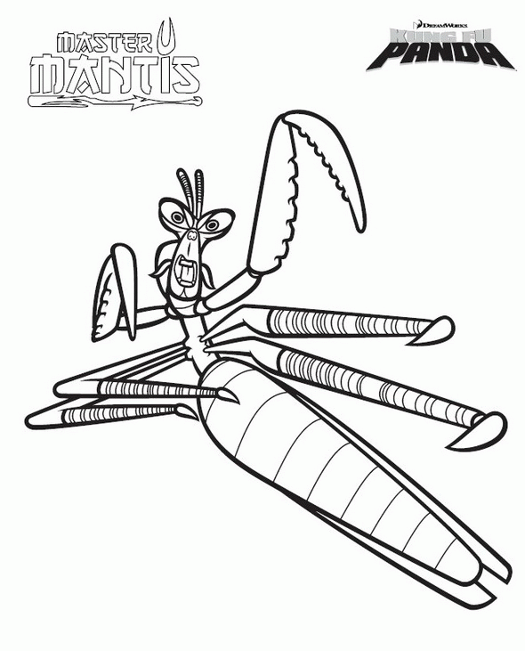 Kung fu panda coloring pages