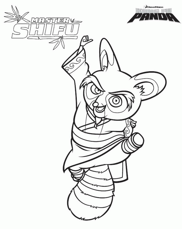 Kung fu panda coloring pages